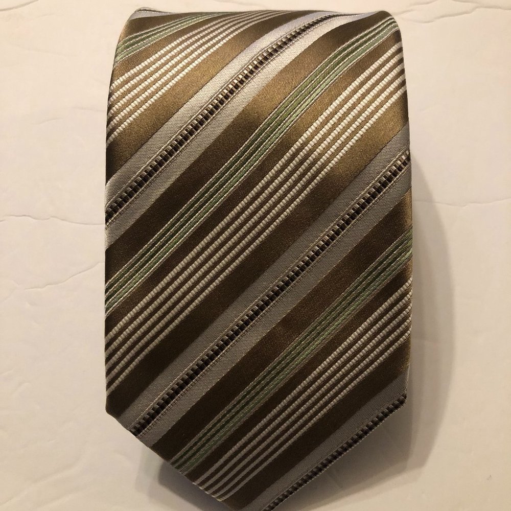 ERMENEGILDO ZEGNA MEN'S NEW 90%SILK 10%COTTON TIE  3 1/2" X 58"  MADE IN ITALY